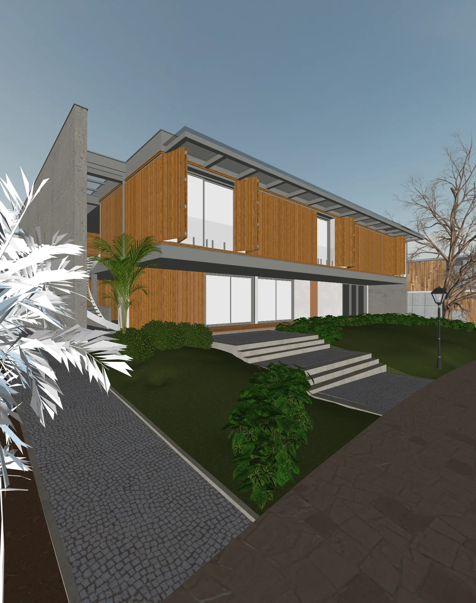 Modelo 3D fachada